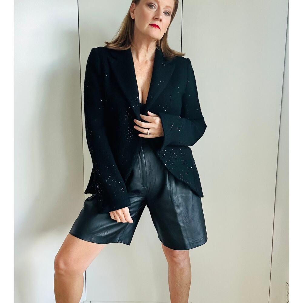 BCBGMaxAzria Black Sparkle Blazer